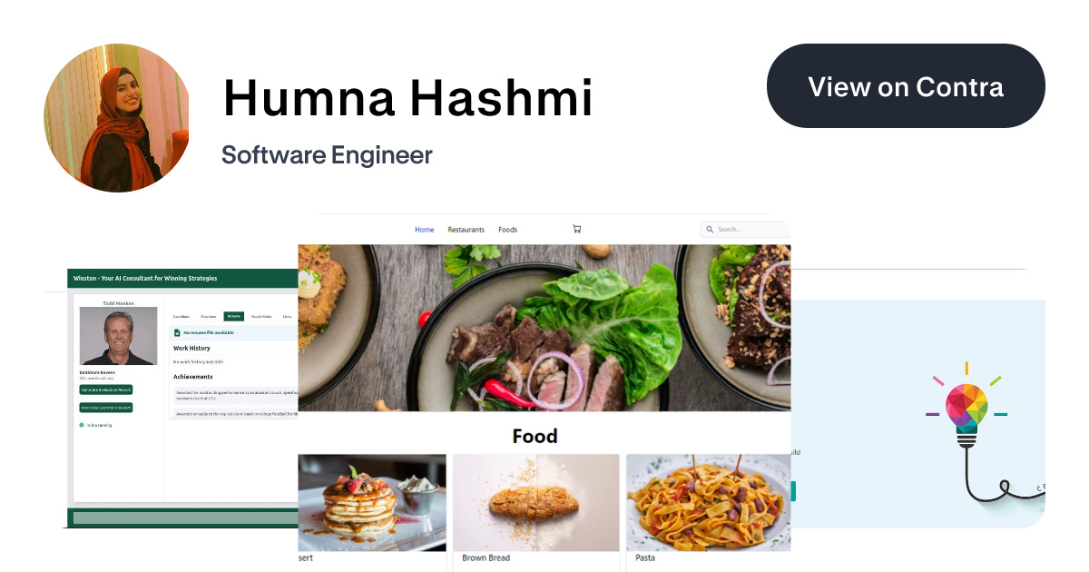 Humna Hashmi - Frontend Engineer | Contra