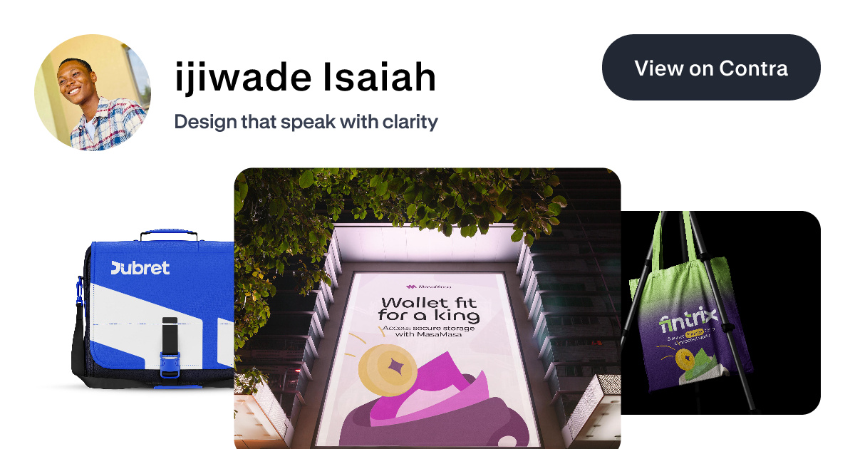 ijiwade Isaiah - Brand Designer | Contra