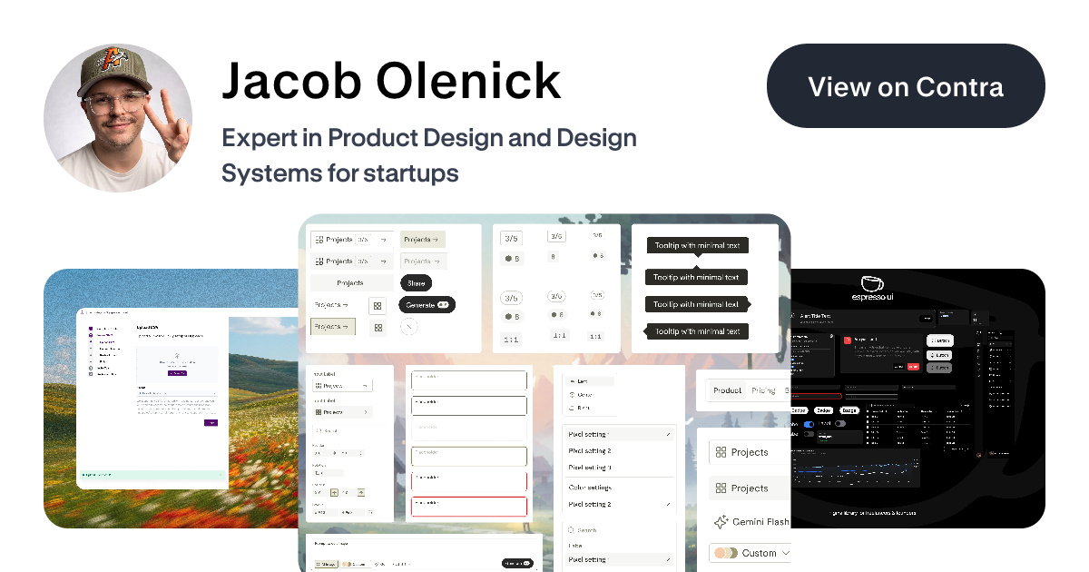 Jacob Olenick - Design Systems Specialist | Contra