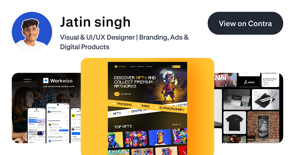 Jatin singh - Graphic Designer | Contra