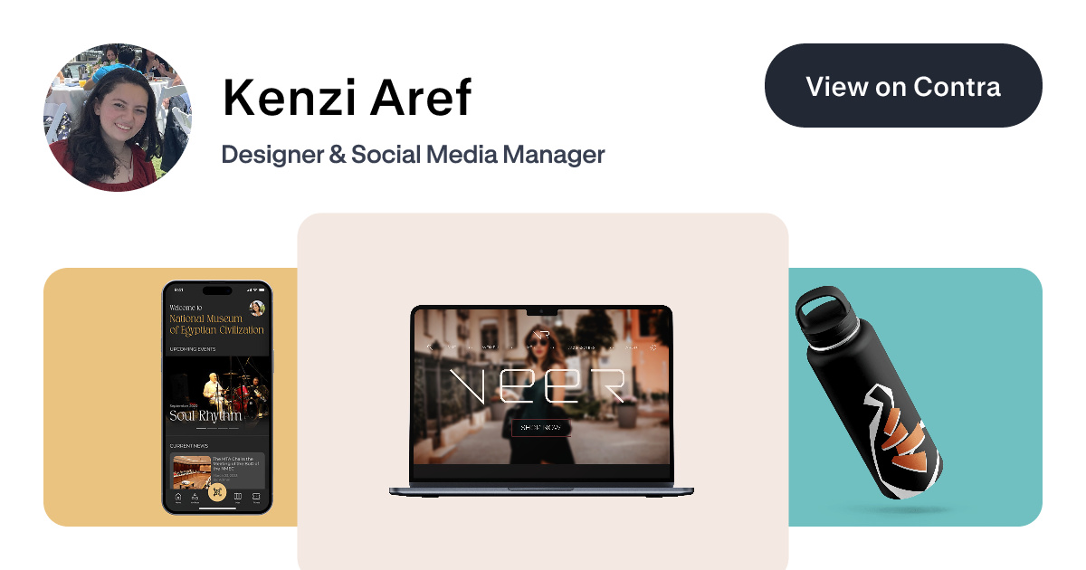 Kenzi Aref - Web Designer | Contra