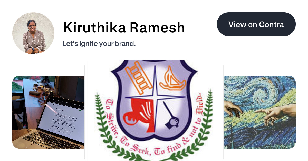 Kiruthika Ramesh - Content Writer | Contra