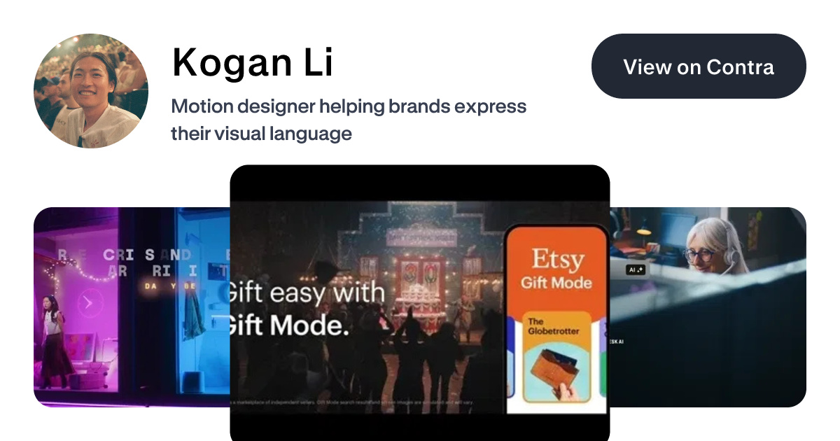 Kogan Li's Work | Contra