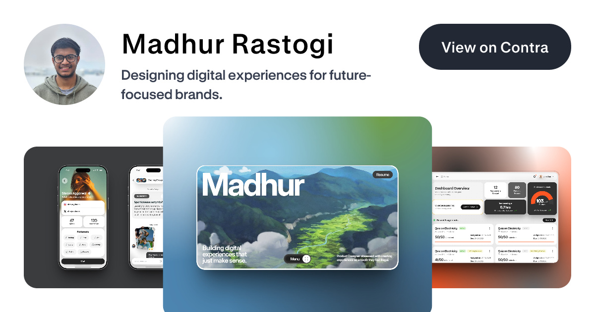 Madhur Rastogi 's Work | Contra