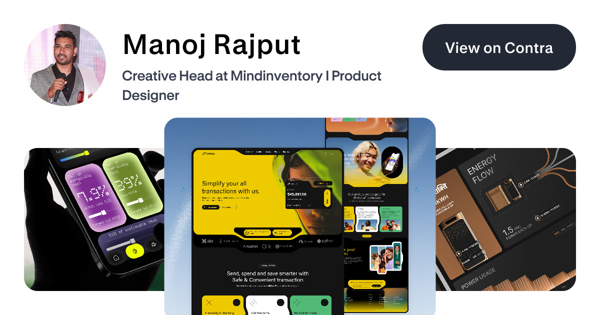 Manoj Rajput's Work | Contra