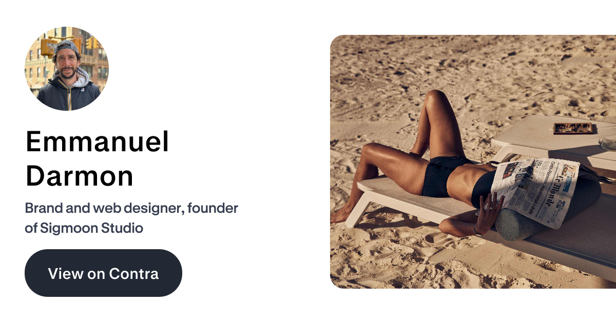 Emmanuel Darmon - Designer & Founder | Contra