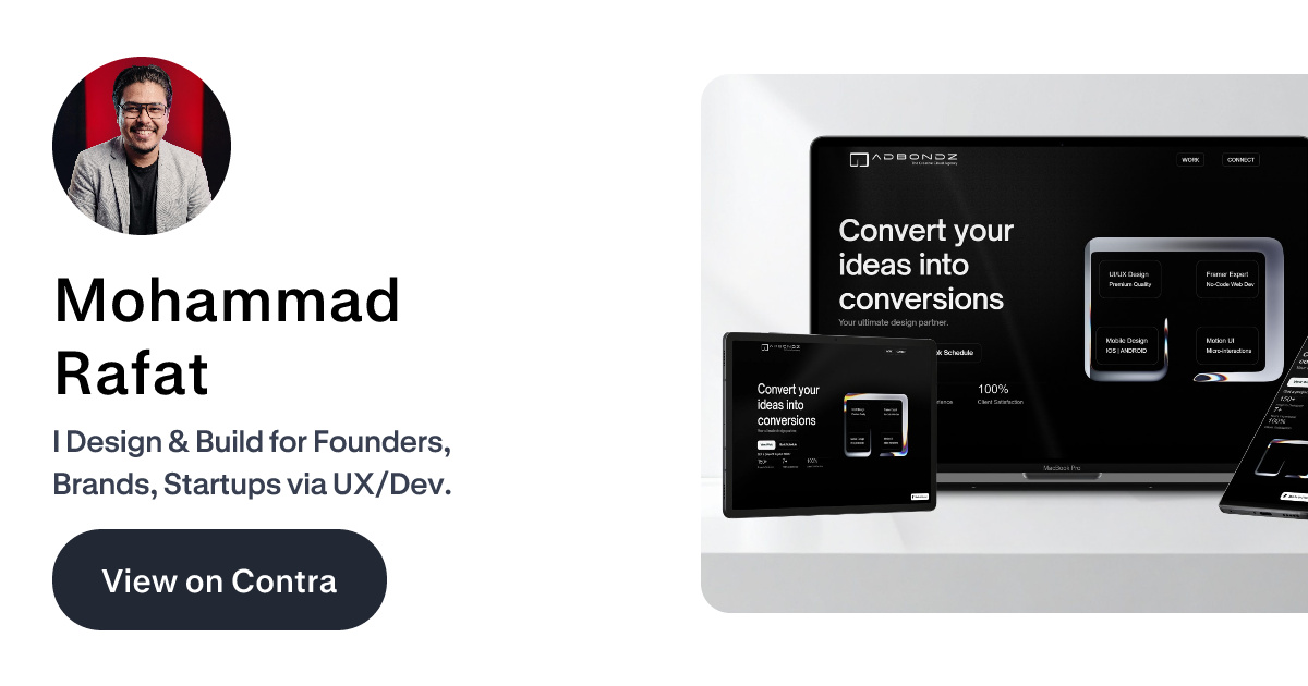 Mohammad Rafat - Interaction Designer | Contra