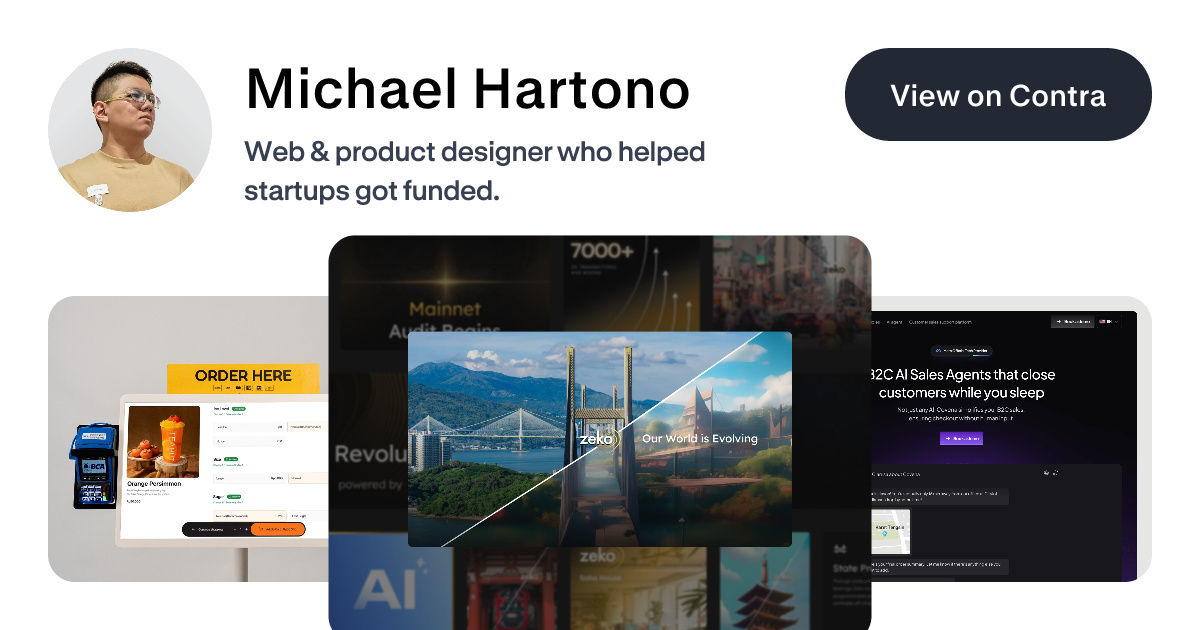 Michael Hartono - Product Designer | Contra