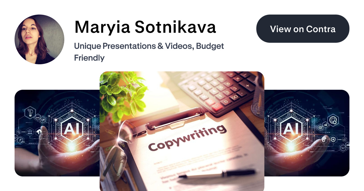 Maryia Sotnikava - AI Agent Designer | Contra