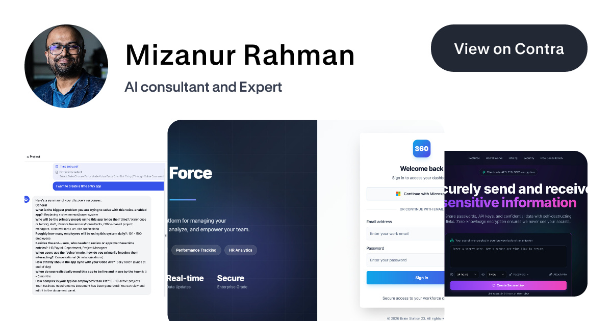 Mizanur Rahman - Vibe Coding | Contra