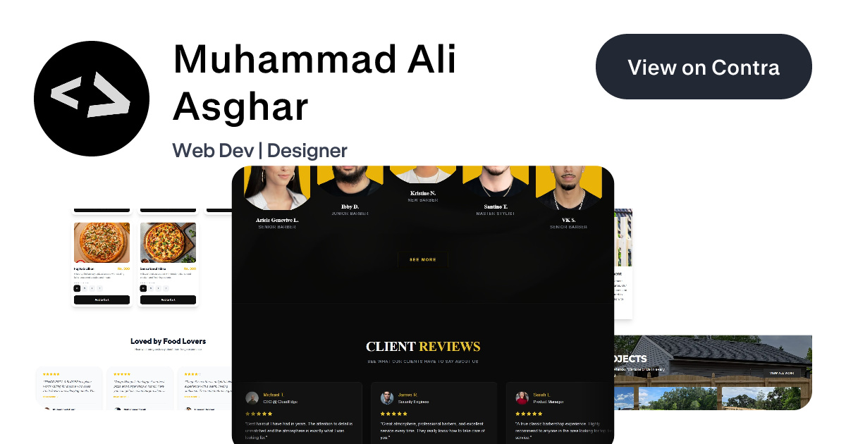 Muhammad Ali Asghar - UI Designer | Contra
