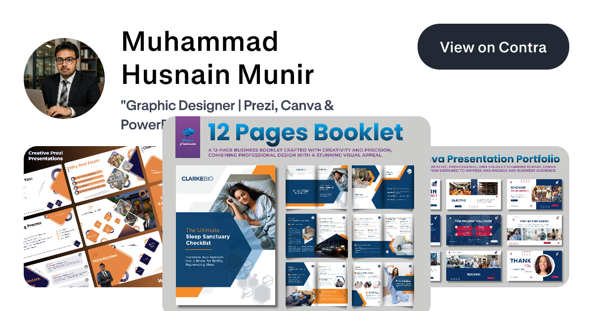 Muhammad Husnain Munir - Graphic Designer | Contra