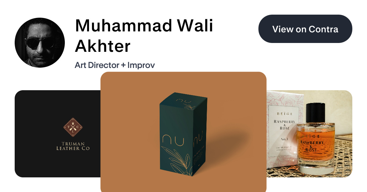 Muhammad Wali Akhter - Art Director | Contra