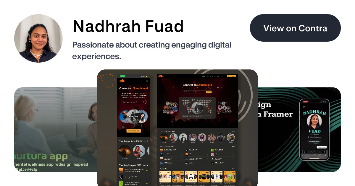 Nadhrah Fuad - UI Designer | Contra
