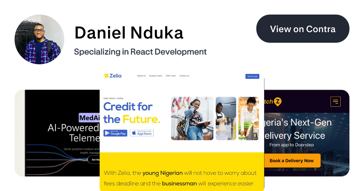 Daniel Nduka - Fullstack Engineer | Contra