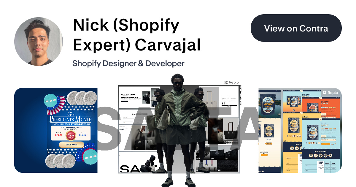 Nick (Shopify Expert) Carvajal - Shopify Designer & Developer | Contra