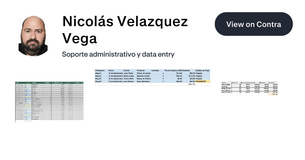 Nicolás Velazquez Vega's Work | Contra