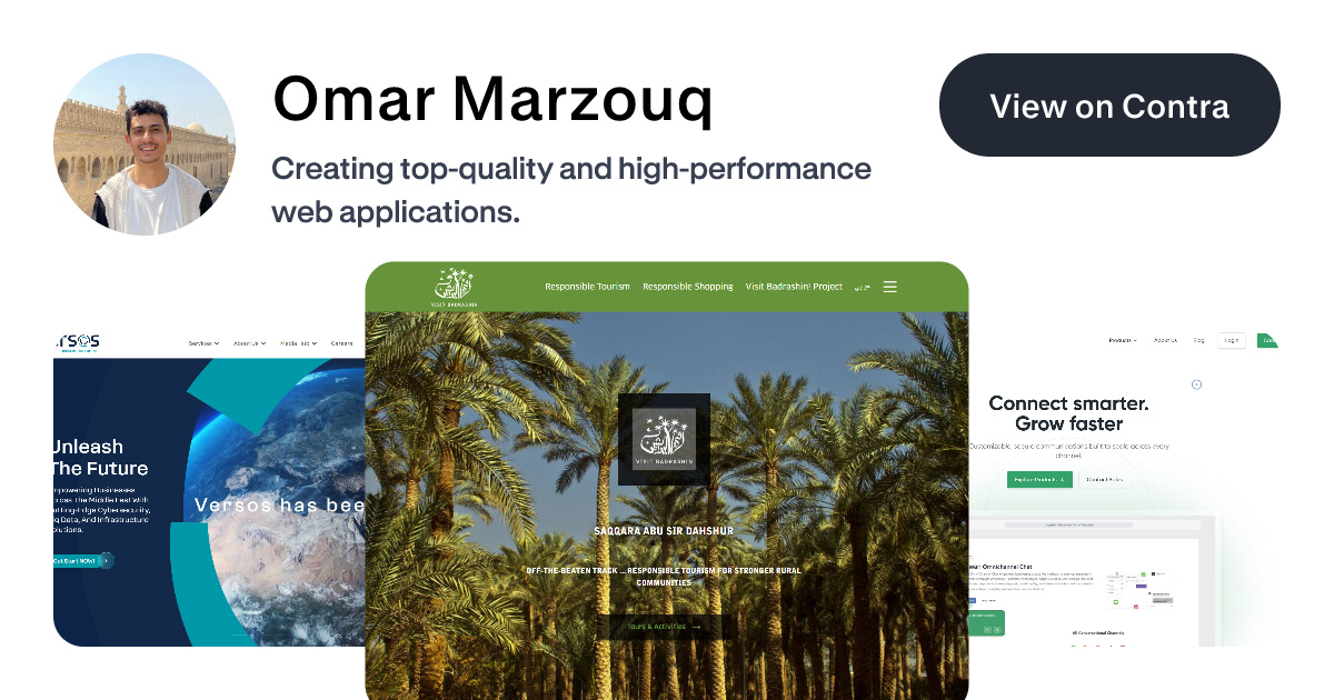 Omar Marzouq's Work | Contra
