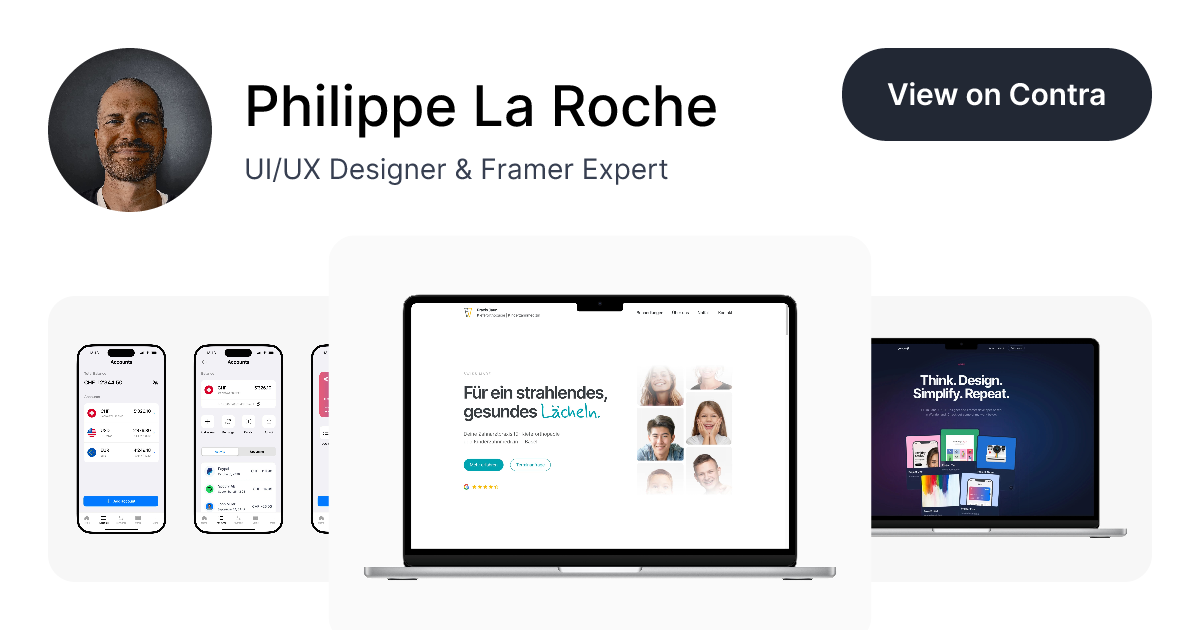 Philippe La Roche on Contra | UI/UX Designer & Framer Expert
