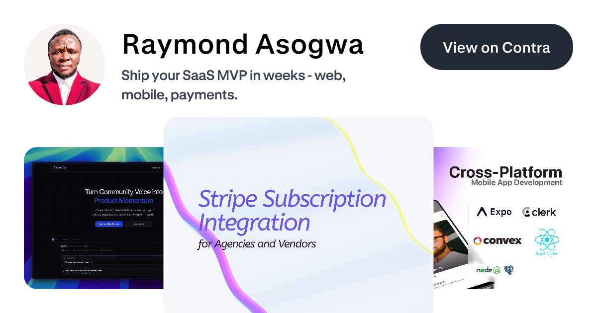 Raymond Asogwa - Backend Engineer | Contra