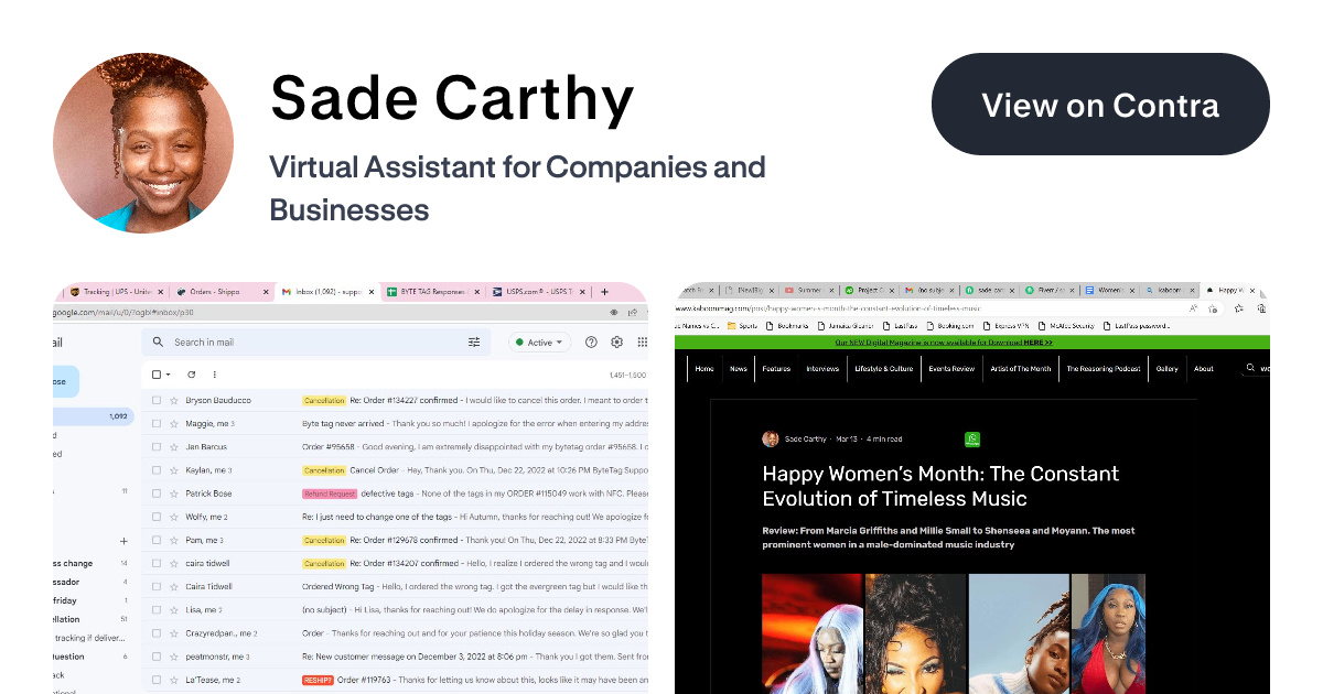 Sade Carthy's Work | Contra