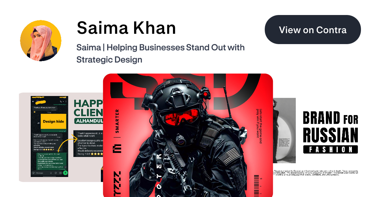 Saima Khan on Contra | Logo Designer