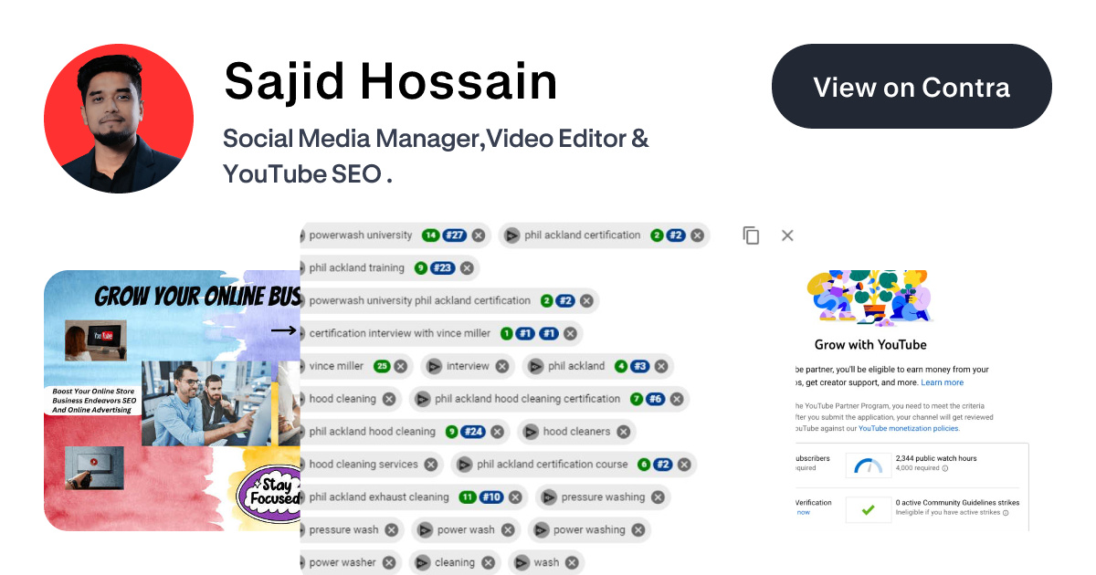 Sajid Hossain's Work | Contra