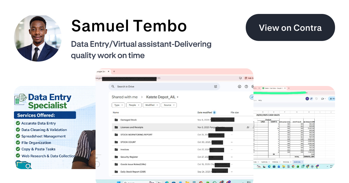 Samuel Tembo's Work | Contra