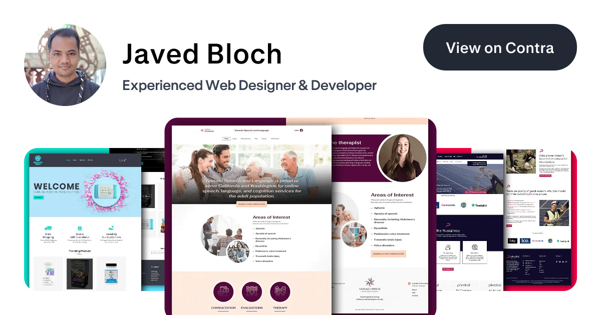 Javed Bloch - Web Designer | Contra