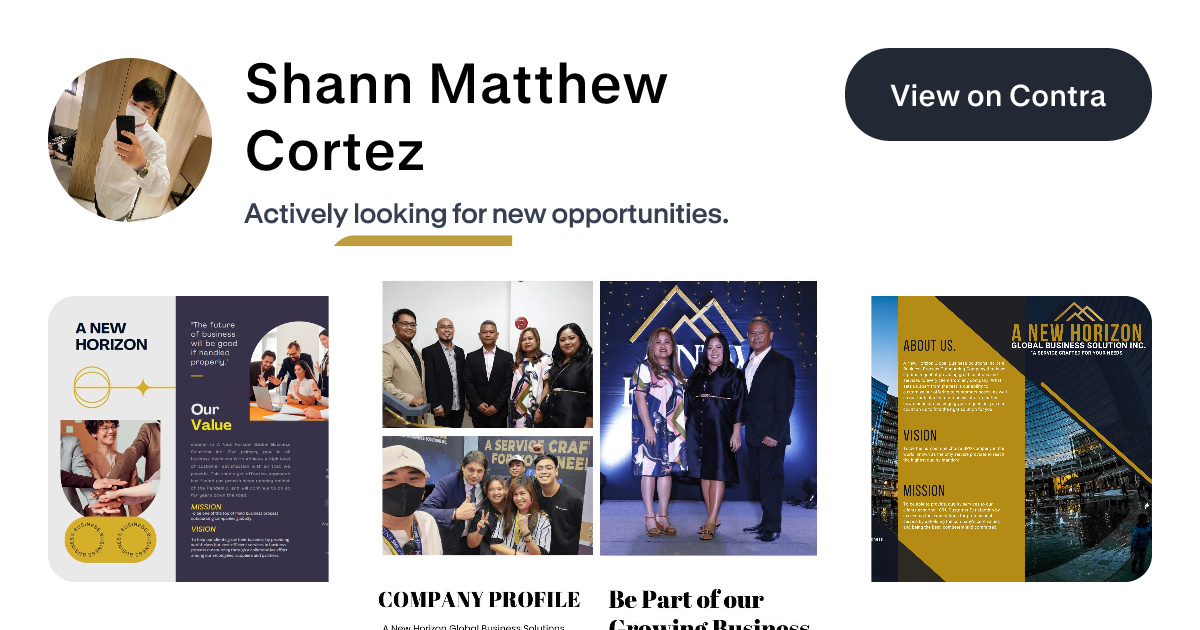 Shann Matthew Cortez - Brand Designer | Contra
