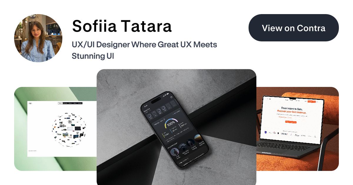 Sofiia Tatara - UI Designer | Contra