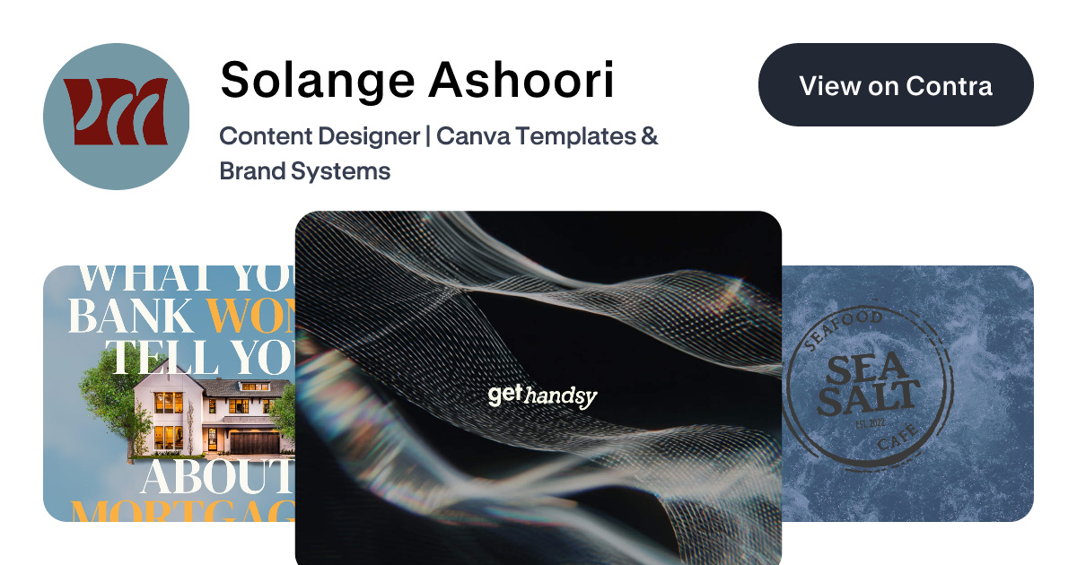 Solange Ashoori - Brand Designer | Contra