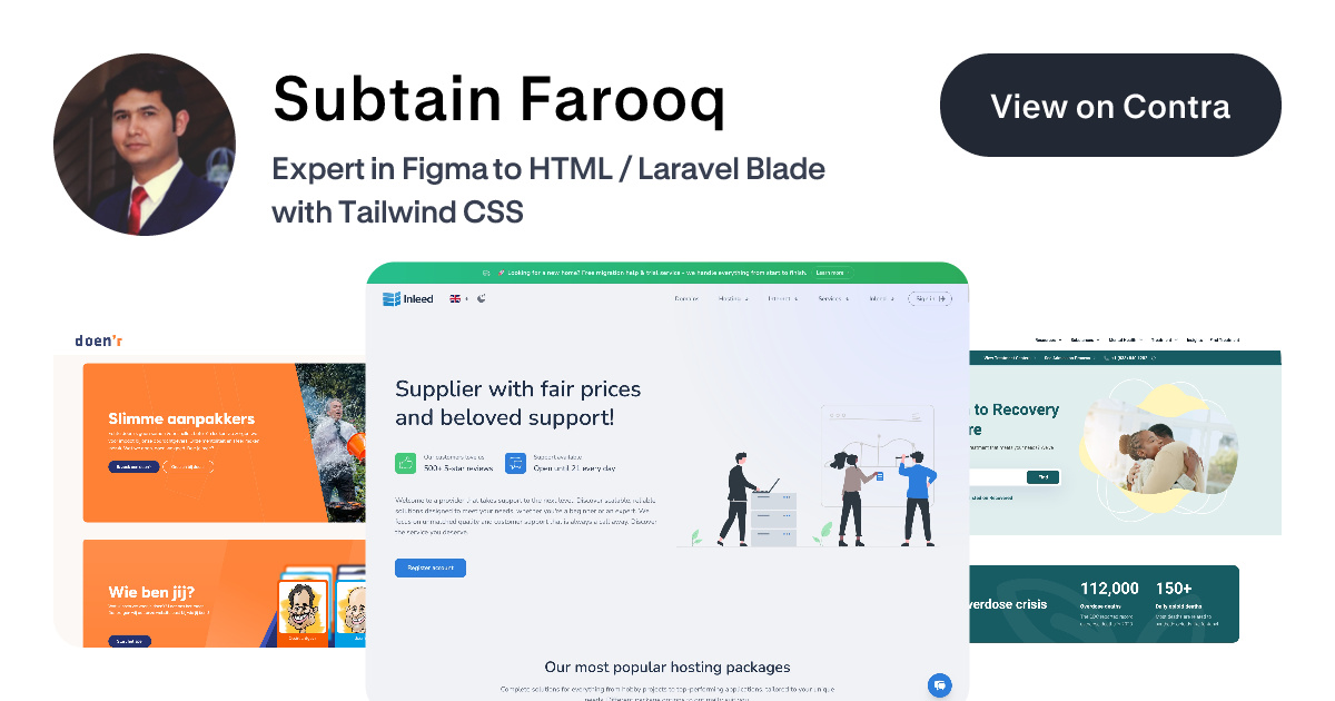 Subtain Farooq's Work | Contra