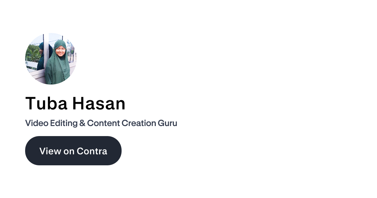 Tuba Hasan on Contra Video Editing & Content Creation Guru