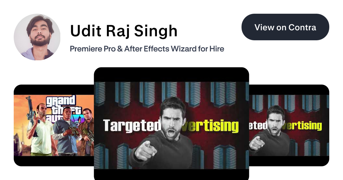 Udit Raj Singh - Video Editor | Contra