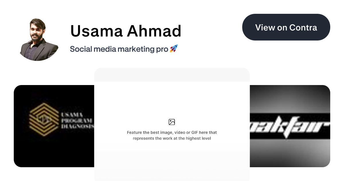 Usama Ahmad's Work | Contra