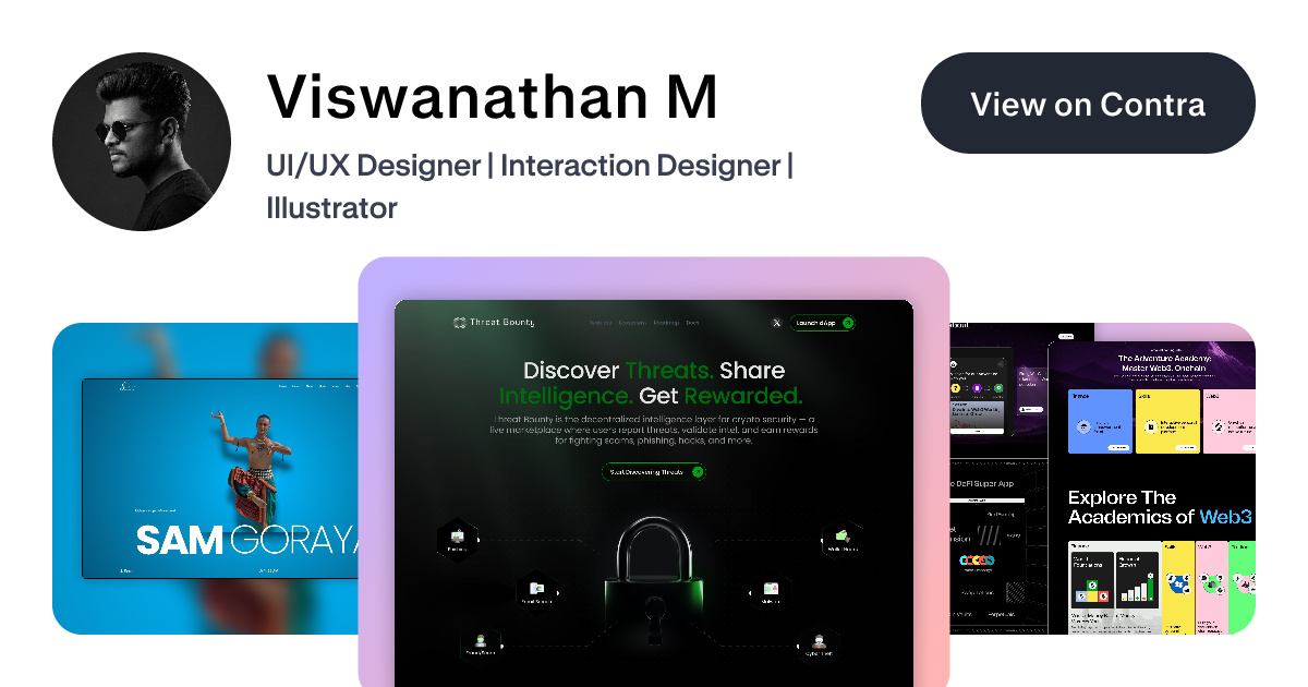 Viswanathan M - Product Designer | Contra
