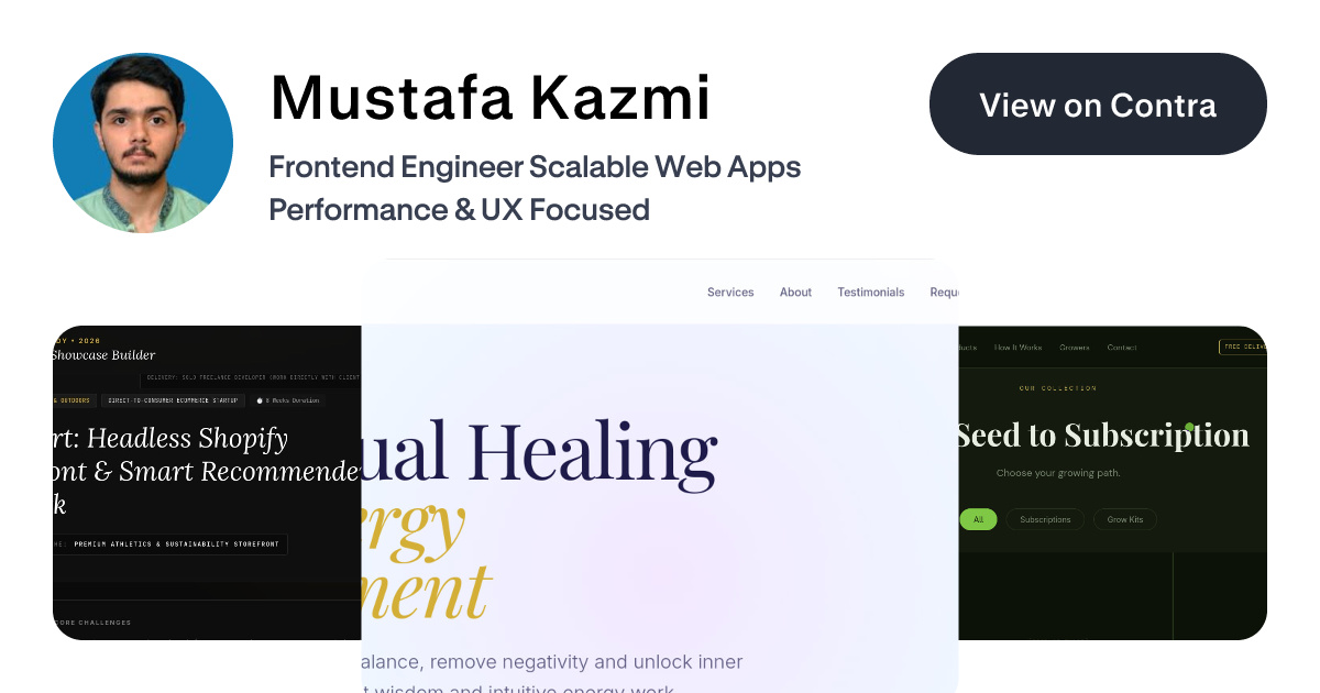 Mustafa Kazmi's Work | Contra