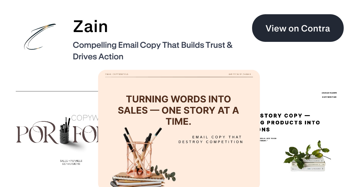 Zain - Copywriter | Contra