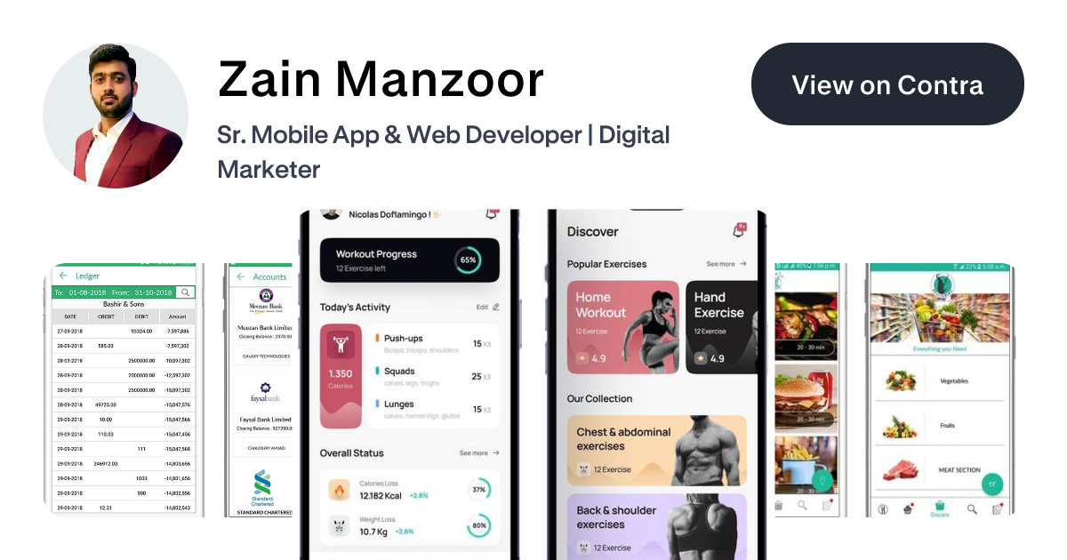 Zain Manzoor - Mobile Designer | Contra